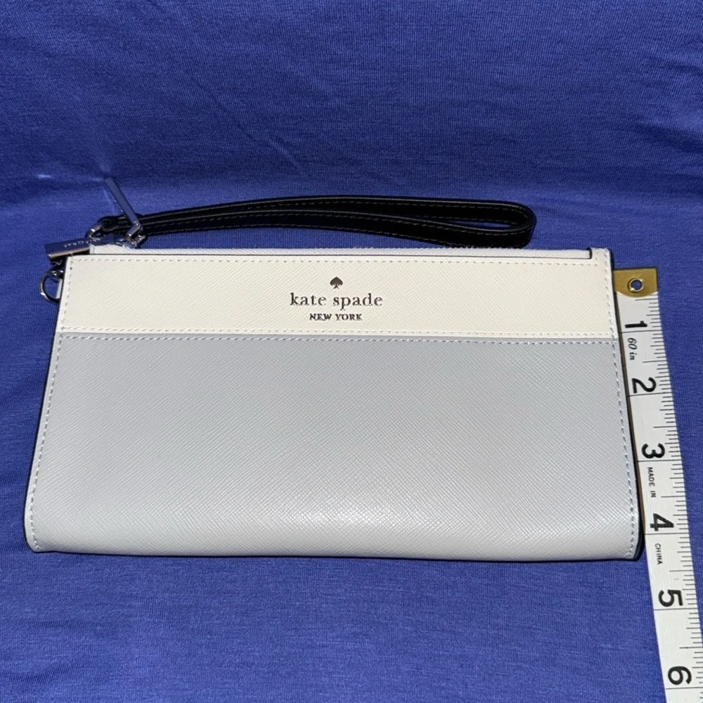 kate spade Black, White and Gray double zip Wristlet